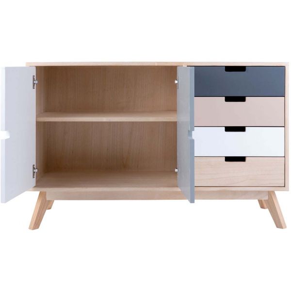 Meuble de rangement 4 tiroirs et placards Snap - 299