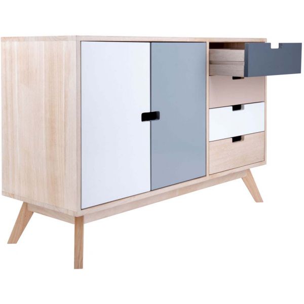 Meuble de rangement 4 tiroirs et placards Snap - 5