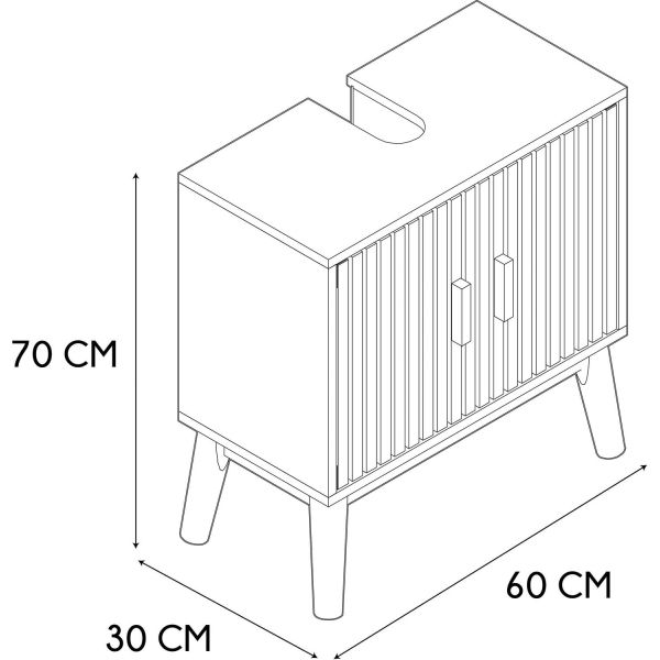 Meuble sous vasque en bois Klaus - CMP-5042