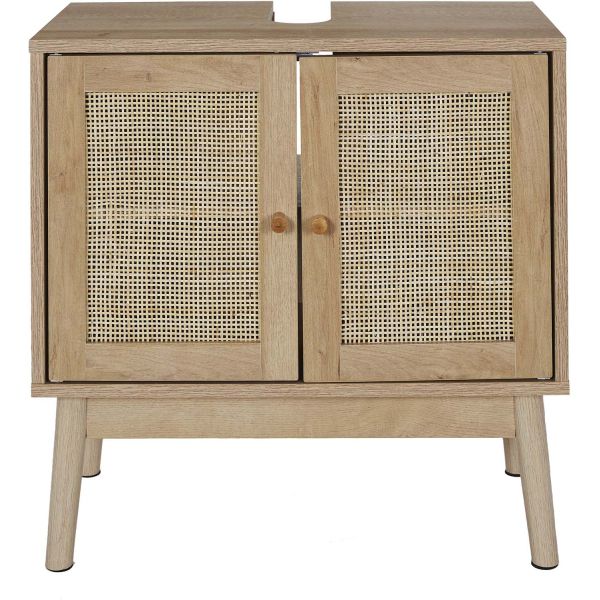 Meuble sous vasque cannage et bois Bali - 82,90