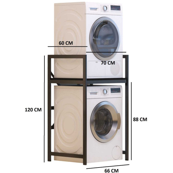 Meuble de superposition machine à laver seche-linge Cindy - ASI-2209