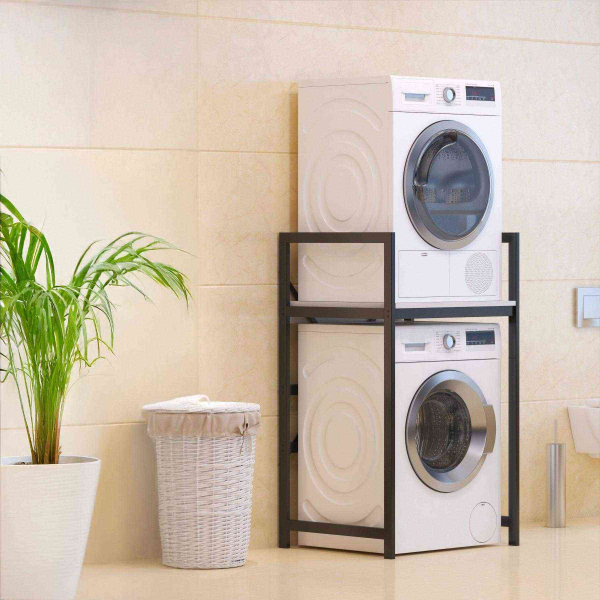 Meuble de superposition machine à laver seche-linge Cindy - HANAH HOME