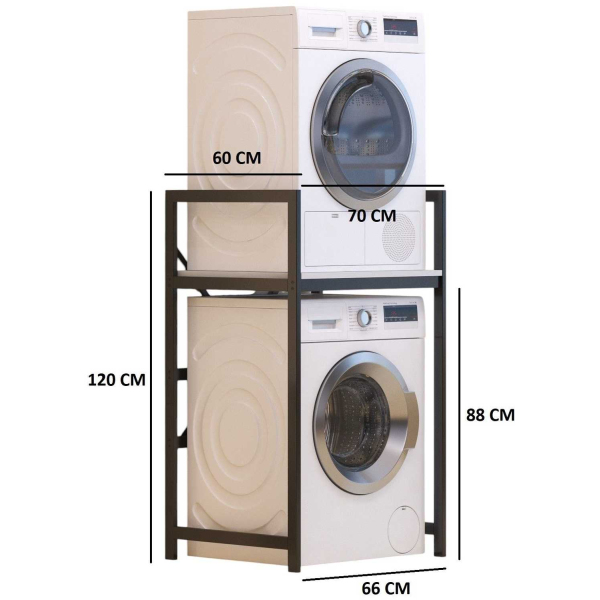 Meuble de superposition machine à laver seche-linge Cindy - ASI-2210