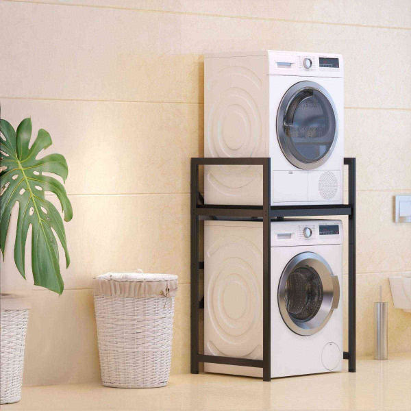 Meuble de superposition machine à laver seche-linge Cindy - HANAH HOME