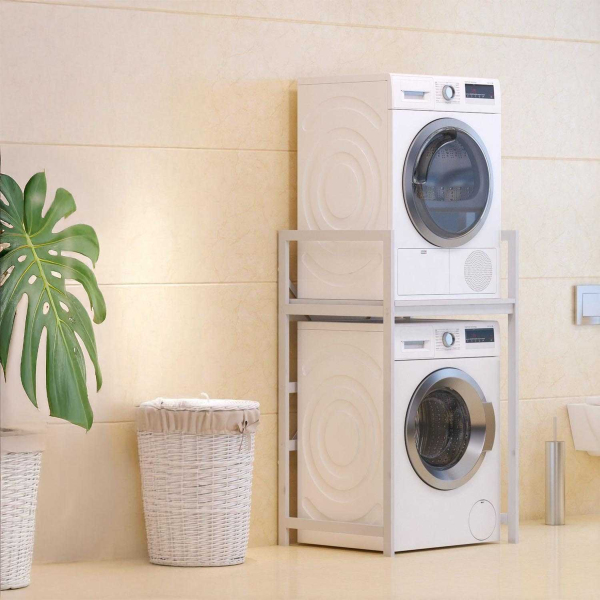 Meuble de superposition machine à laver seche-linge Cindy - HANAH HOME