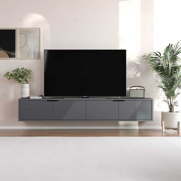 Meuble TV suspendu en aggloméré Parla - 5