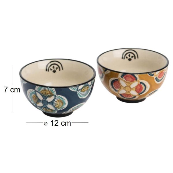 Mini bols en grès Imany 12 cm (Lot de 2) - 13,90