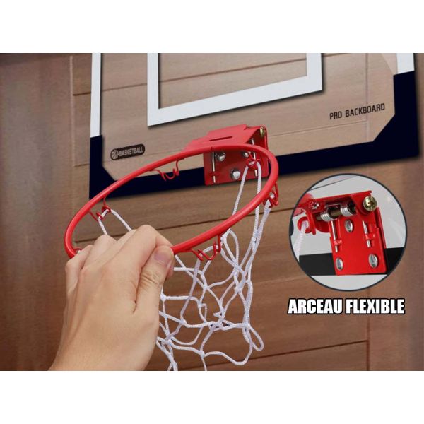 Mini panier de basket avec accroches de porte - 