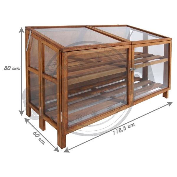 Mini serre de jardin en bois dur - ESS-0827