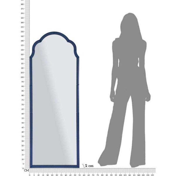 Miroir en MDF bleu Tangier - MAU-0552