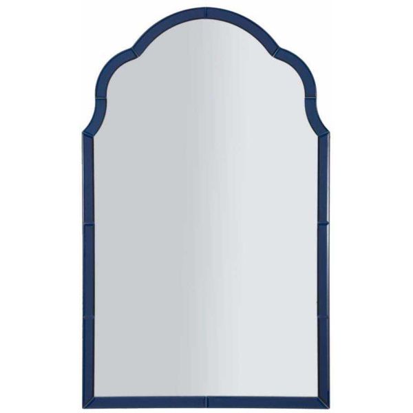 Miroir en MDF bleu Tangier