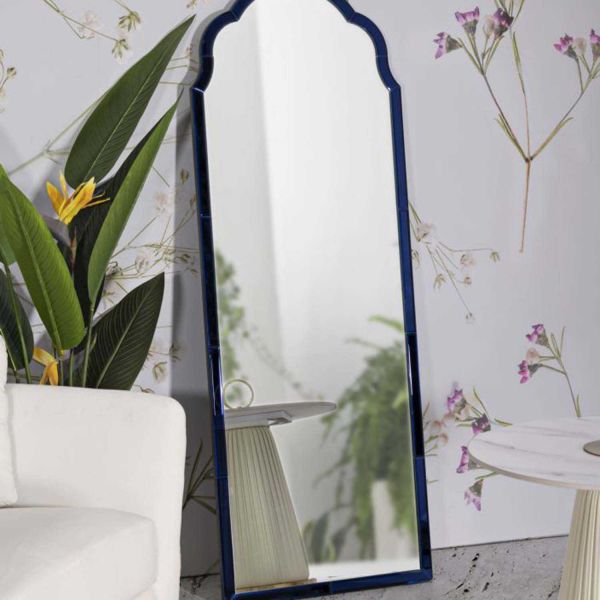Miroir en MDF bleu Tangier - MAURO FERRETTI