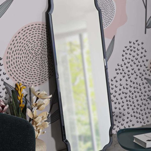 Miroir en MDF gris Istanbul - MAURO FERRETTI