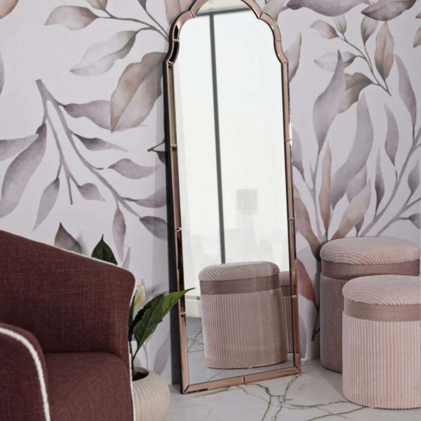 Miroir en MDF rose Tangier - MAURO FERRETTI