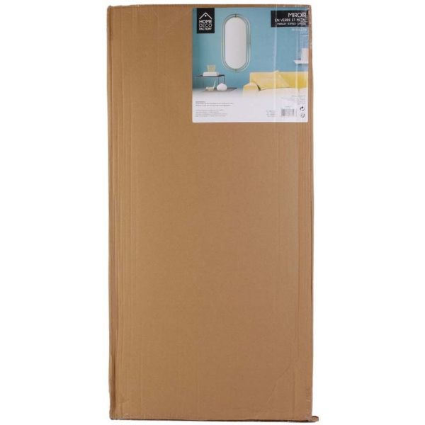 Miroir art déco en métal doré 90 cm - 44,90