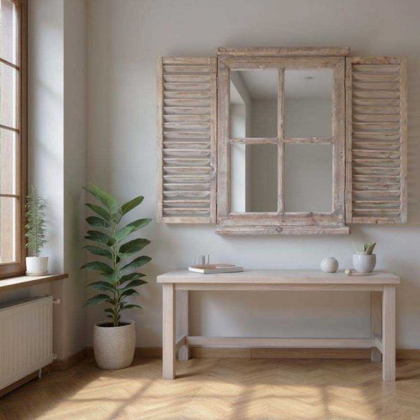 Miroir en bois teinté vieilli - AUBRY GASPARD