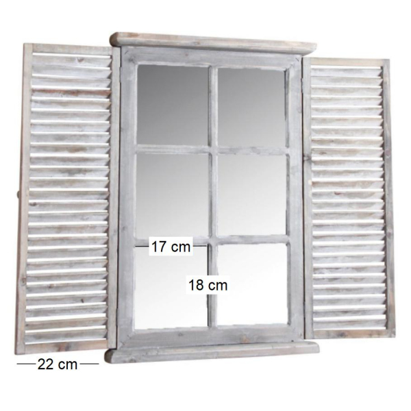 Miroir en bois teinté vieilli - 79,90