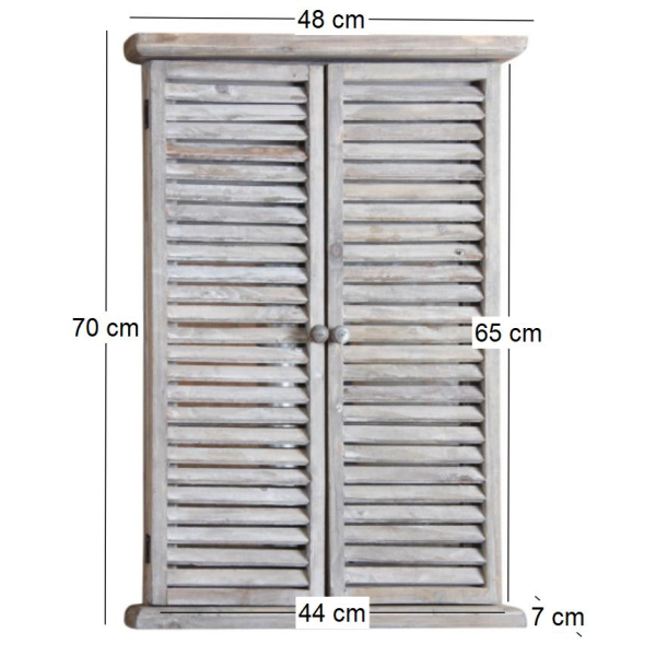 Miroir en bois teinté vieilli - 5