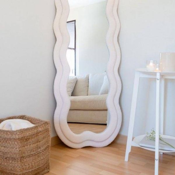 Miroir cadre en tissu Charlotte - FLAMINGUEO