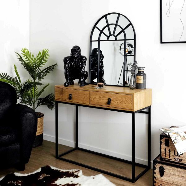 Miroir fenêtre en métal 60 x 80 cm - THE HOME DECO FACTORY