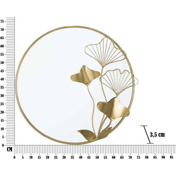 Miroir avec fleurs en métal 75 x 3.5 x 72 cm - MAU-0363