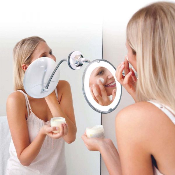 Miroir lumineux flexible grossissant Beauty - COSMETIC CLUB