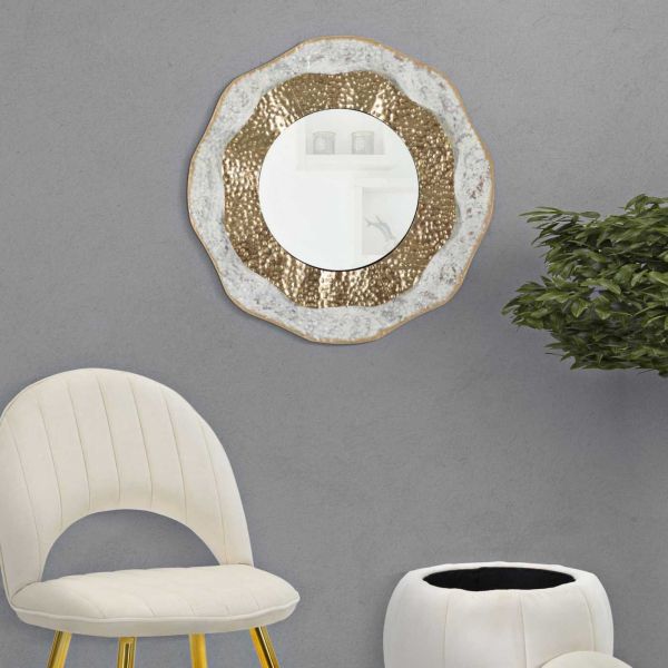 Miroir en métal Da Muro Shai 54.5 x 4.5 cm - MAURO FERRETTI