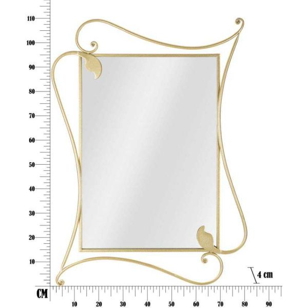 Miroir en métal Petal 80 x 4 x 110 cm - MAU-0362