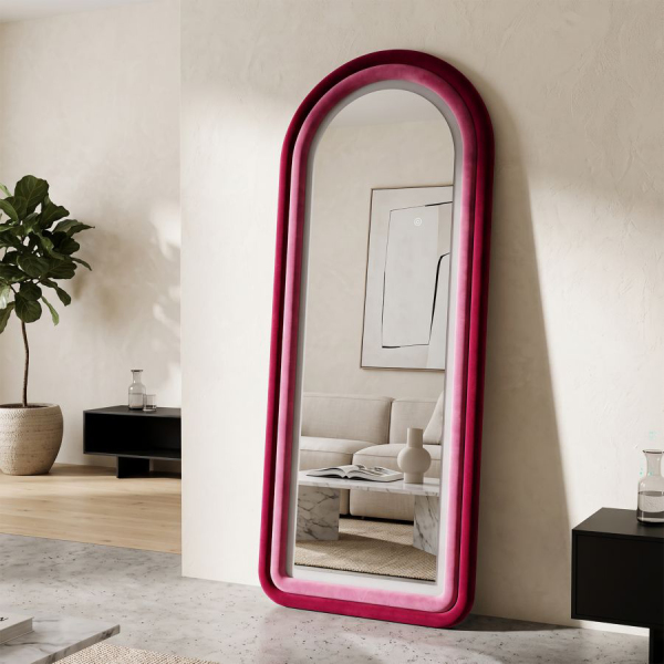 Miroir mural en MDF avec led intégrés Carol 60 x 160 cm - 8
