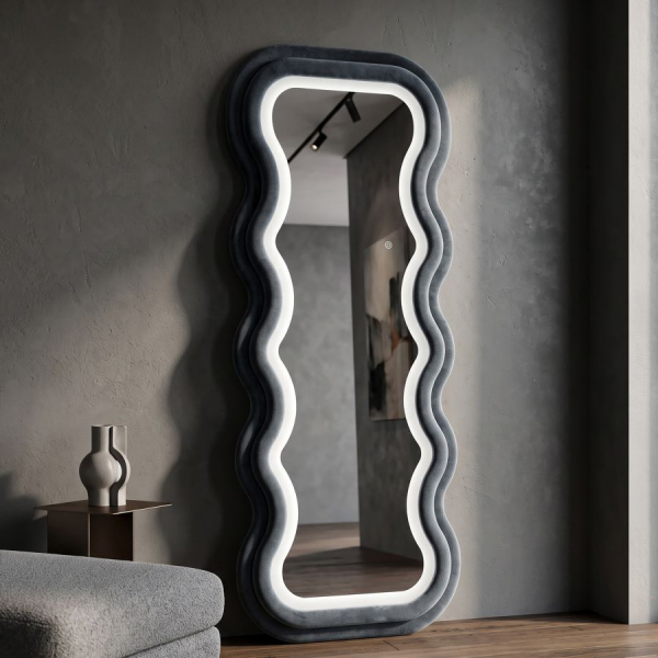 Miroir mural en MDF avec led intégrés Frame 60 x 160 cm - 8