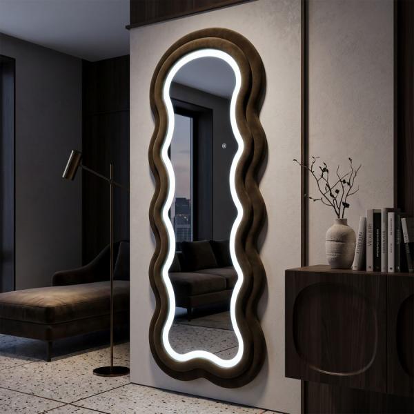 Miroir mural en MDF avec led intégrés Frame 60 x 160 cm - 8