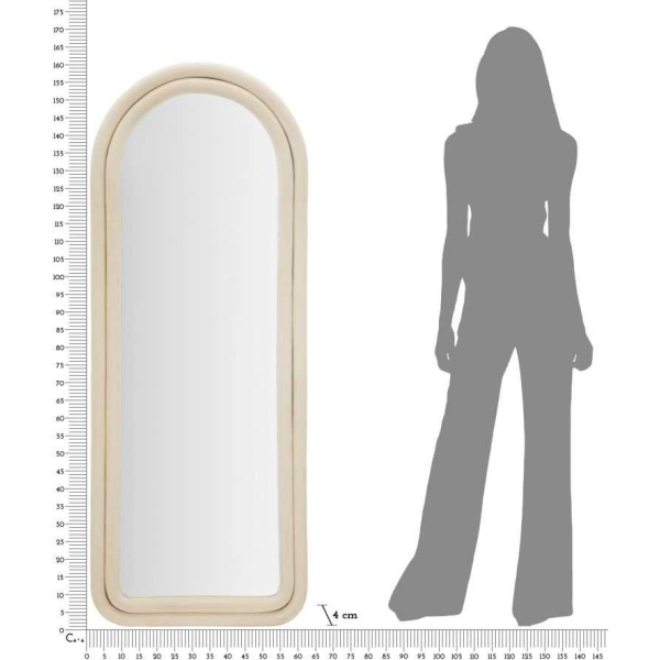Miroir mural en velours Cloé 60 x 4 x 160 cm - MAU-0782