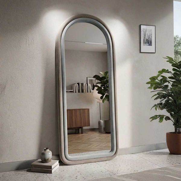 Miroir mural en velours Cloé 60 x 4 x 160 cm - MAURO FERRETTI