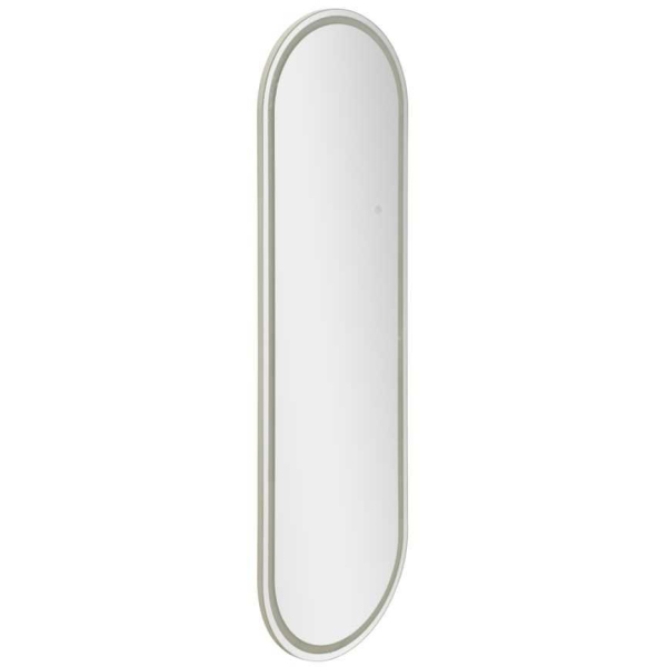 Miroir murale ovale avec bandeau led 3 couleurs 50 x 160 cm - MAU-0796
