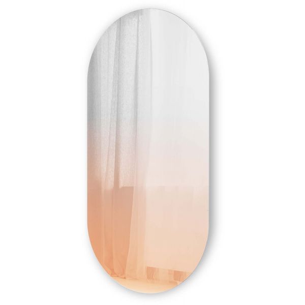 Miroir ovale effet brumeux rosé 45 x 91 cm Misto - UMB-0568