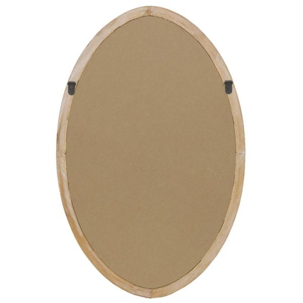 Miroir ovale en bois naturel - 44,90