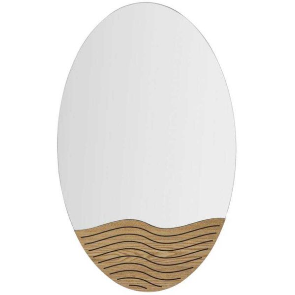 Miroir ovale en mdf Lines 50 x 1.5 x 80 cm