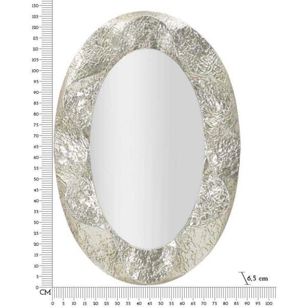Miroir ovale en métal Argelux 87.5 x 6.5 x 128 cm - MAU-0639
