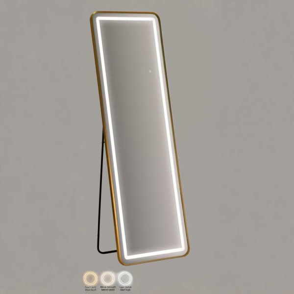 Miroir sur pieds avec bandeau led 3 couleurs Marcia - 8