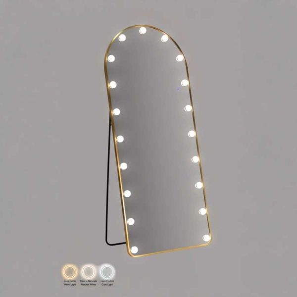 Miroir sur pieds avec led 3 couleurs Hollywood - 8