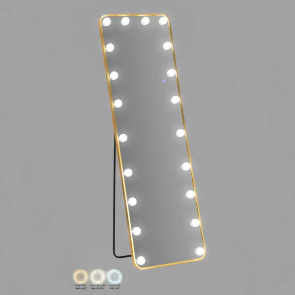 Miroir sur pieds avec led 3 couleurs Hollywood - 8