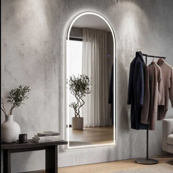 Miroir à poser avec bandeau led Achille 76 x 177 cm - MAURO FERRETTI