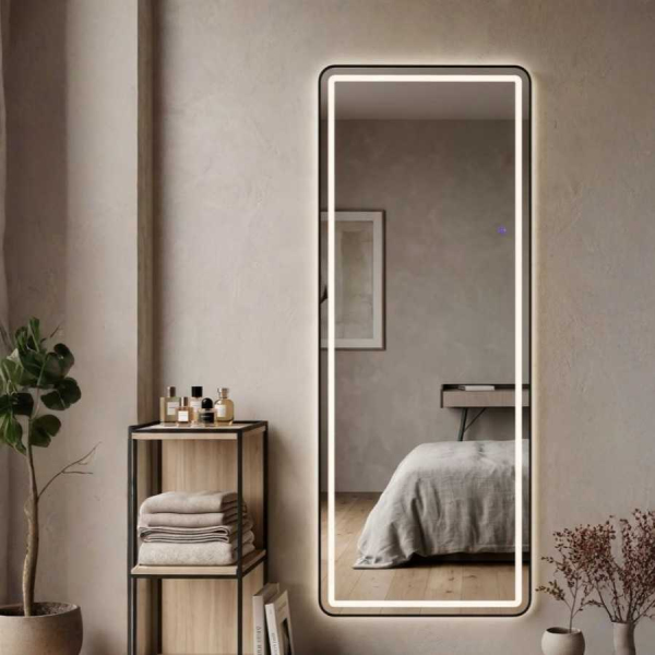 Miroir à poser avec bandeau led Léonie 70 x 170 cm - MAURO FERRETTI