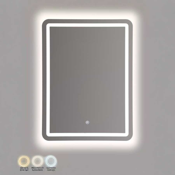 Miroir à poser avec bandeau led 3 couleurs 60 x 3.5 x 80 cm - 7