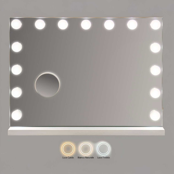 Miroir à poser avec led 3 couleurs Hollywood  55 x 14 x 43 cm - 8
