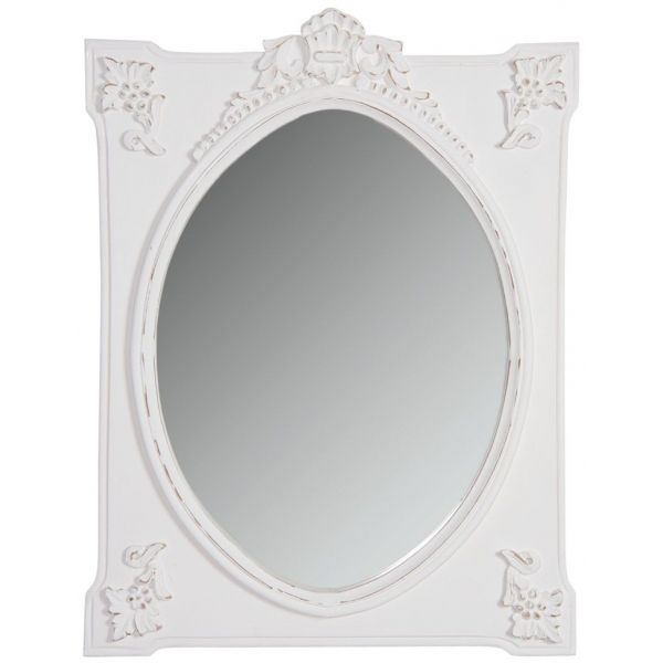 Miroir rectangulaire blanc