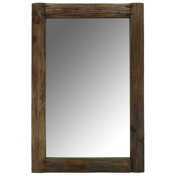 Miroir rectangulaire en bois recyclé rustique