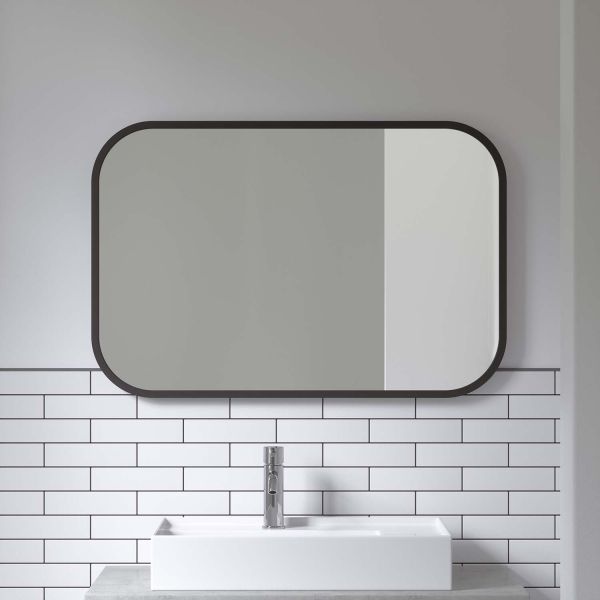 Miroir rectangulaire rebord caoutchouc 61 x 91 cm Hub - 8