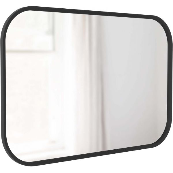 Miroir rectangulaire rebord caoutchouc 61 x 91 cm Hub