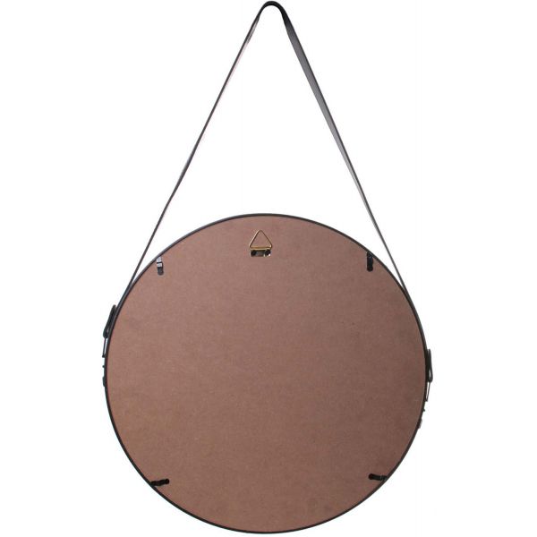 Miroir rond avec anse en PU 40 cm - 19,90